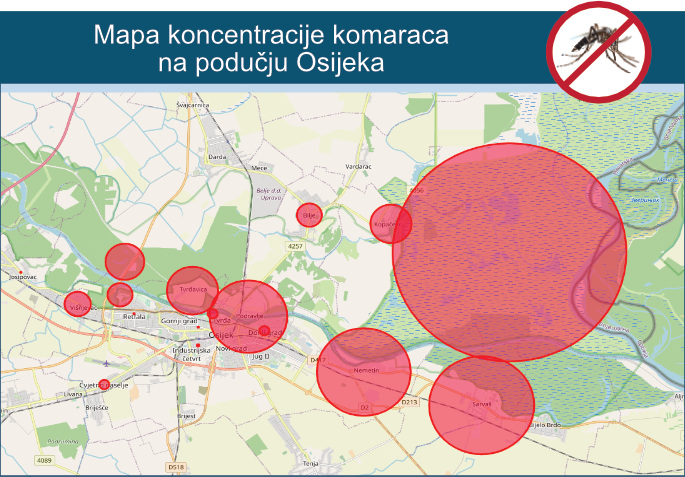 Mapa koncentracije komaraca